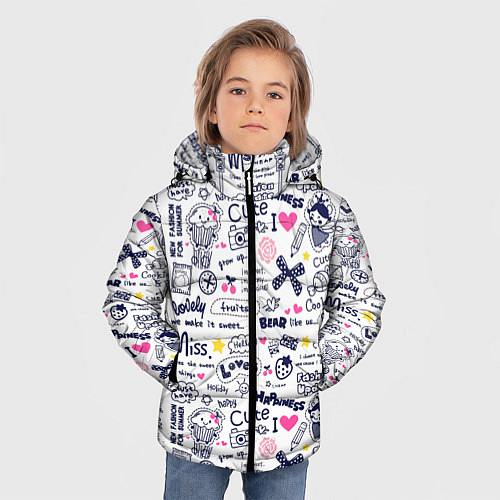 Зимняя куртка для мальчика HAPPINESS TO LOVE / 3D-Светло-серый – фото 3