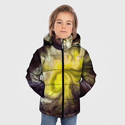 Куртка зимняя для мальчика Неоновые краски - Жёлтый, цвет: 3D-черный — фото 2