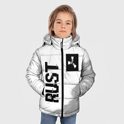 Куртка зимняя для мальчика Rust Glitch на светлом фоне, цвет: 3D-черный — фото 2