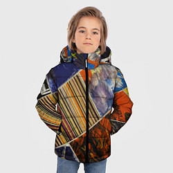 Куртка зимняя для мальчика Нарезка Из Постеров, цвет: 3D-черный — фото 2