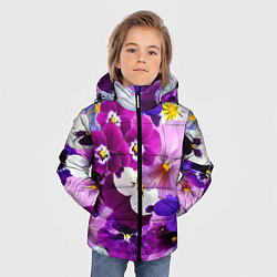 Куртка зимняя для мальчика CHARMING PANSIES, цвет: 3D-светло-серый — фото 2