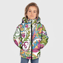 Куртка зимняя для мальчика Fashionable floral Oriental pattern Summer 2025, цвет: 3D-светло-серый — фото 2
