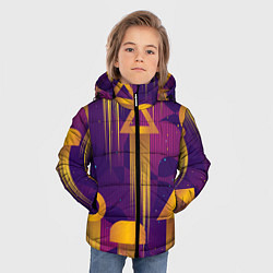 Куртка зимняя для мальчика Игровые геометрические фигуры, цвет: 3D-красный — фото 2