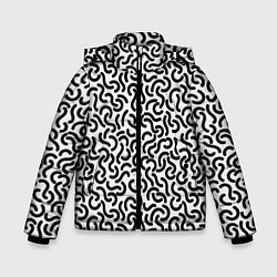 Куртка зимняя для мальчика Органические Закруглённые Линии, цвет: 3D-светло-серый