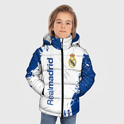 Куртка зимняя для мальчика Реал Мадрид краска, цвет: 3D-черный — фото 2