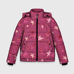 Куртка зимняя для мальчика Terracotta Star Pattern, цвет: 3D-черный