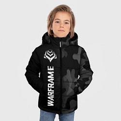 Куртка зимняя для мальчика Warframe Glitch на темном фоне, цвет: 3D-черный — фото 2