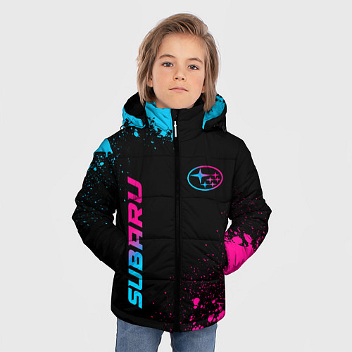 Зимняя куртка для мальчика Subaru Neon Gradient FS / 3D-Черный – фото 3