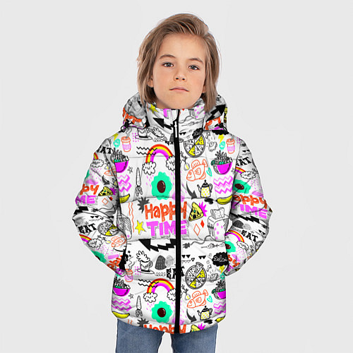 Зимняя куртка для мальчика HAPPY TIME / 3D-Черный – фото 3