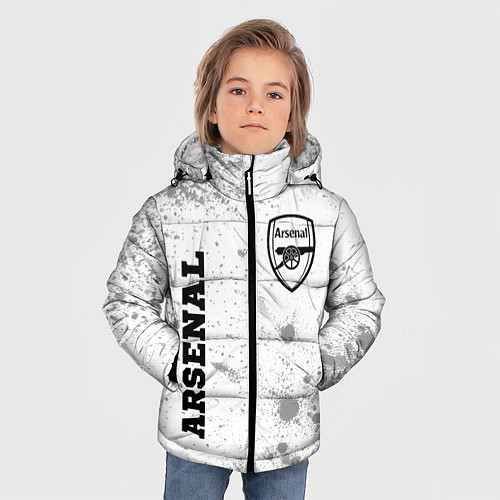 Зимняя куртка для мальчика Arsenal Sport на светлом фоне / 3D-Черный – фото 3