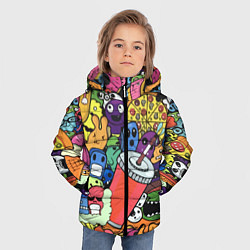 Куртка зимняя для мальчика Fast food pattern Pop art Fashion trend, цвет: 3D-светло-серый — фото 2