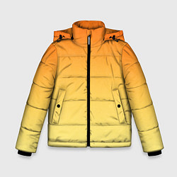 Куртка зимняя для мальчика Оранжевый, желтый градиент, цвет: 3D-черный