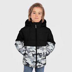 Куртка зимняя для мальчика Полукамуфляж Тёмно-Серый, цвет: 3D-красный — фото 2
