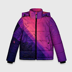 Куртка зимняя для мальчика Неоновая пыль и лучи - Тёмно-розовый, цвет: 3D-светло-серый