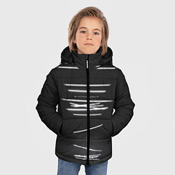 Куртка зимняя для мальчика Неоновые фонари во тьме - Белый, цвет: 3D-светло-серый — фото 2
