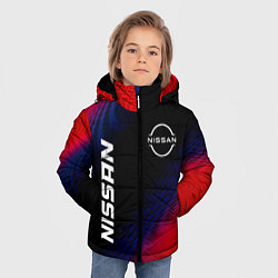 Куртка зимняя для мальчика Nissan Красный Карбон, цвет: 3D-черный — фото 2