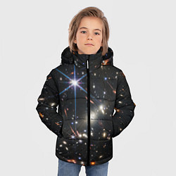 Куртка зимняя для мальчика NASA: Скопление Галактик, цвет: 3D-красный — фото 2