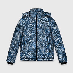 Зимняя куртка для мальчика Тропические листья пальмы