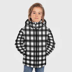 Куртка зимняя для мальчика Black and white trendy checkered pattern, цвет: 3D-красный — фото 2