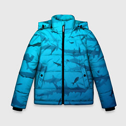 Зимняя куртка для мальчика Акулы - океан
