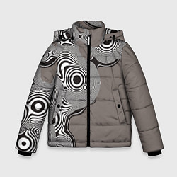 Зимняя куртка для мальчика Абстрактные круги-линии