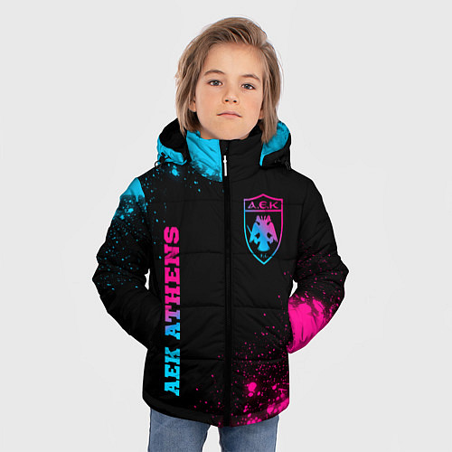 Зимняя куртка для мальчика AEK Athens - Neon Gradient / 3D-Черный – фото 3