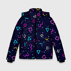 Зимняя куртка для мальчика Neon geometric shapes