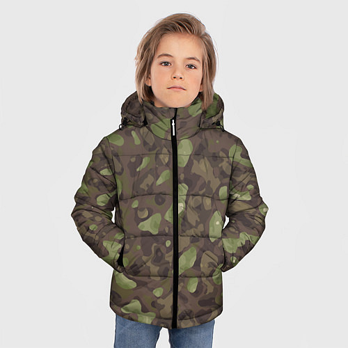Зимняя куртка для мальчика Камуфляж Multicam / 3D-Черный – фото 3