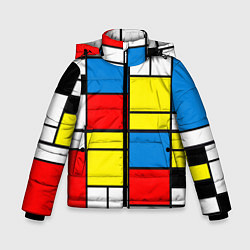Зимняя куртка для мальчика Texture of squares rectangles