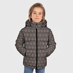 Куртка зимняя для мальчика Темные классический узоры, цвет: 3D-светло-серый — фото 2