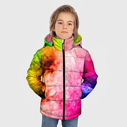 Куртка зимняя для мальчика Взрыв Красок I Дым, цвет: 3D-красный — фото 2