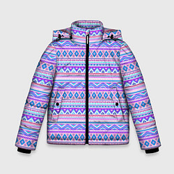 Куртка зимняя для мальчика Геометрические узоры из линий, цвет: 3D-красный