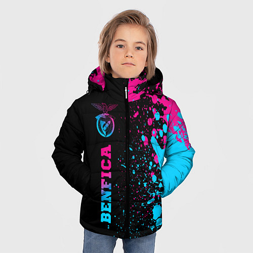 Зимняя куртка для мальчика Benfica - Neon Gradient / 3D-Черный – фото 3