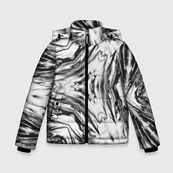 Зимняя куртка для мальчика Черно-белый абстрактный узор Трио