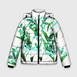 Куртка зимняя для мальчика Flowers green light, цвет: 3D-светло-серый