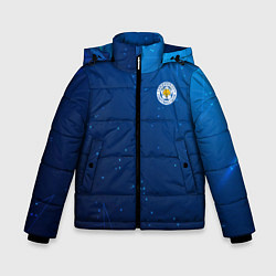 Зимняя куртка для мальчика Сборная Уругвая синяя абстракция