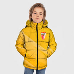 Куртка зимняя для мальчика Sevilla желтая абстракция, цвет: 3D-красный — фото 2