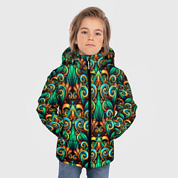 Куртка зимняя для мальчика Объемные яркие узоры, цвет: 3D-красный — фото 2