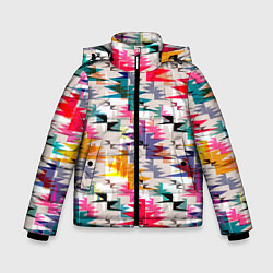 Зимняя куртка для мальчика Многоцветный абстрактный геометрический