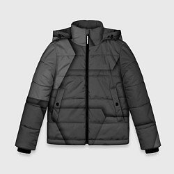 Зимняя куртка для мальчика Черные геометрические фигуры в трехмерном простран