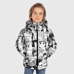 Куртка зимняя для мальчика Власть книжного червя паттерн, цвет: 3D-красный — фото 2