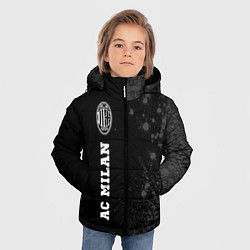 Куртка зимняя для мальчика AC Milan sport на темном фоне: по-вертикали, цвет: 3D-черный — фото 2