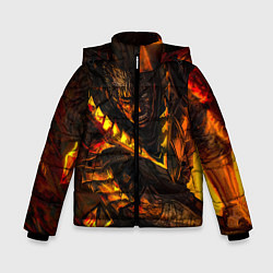 Куртка зимняя для мальчика Берсерк Гатс В Огне, цвет: 3D-красный