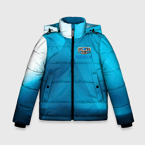 Зимняя куртка для мальчика Geely - абстракция / 3D-Светло-серый – фото 1