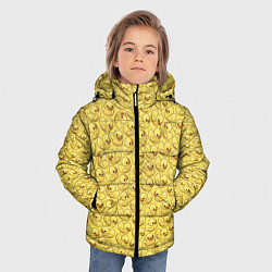 Куртка зимняя для мальчика Утиный принт, цвет: 3D-черный — фото 2