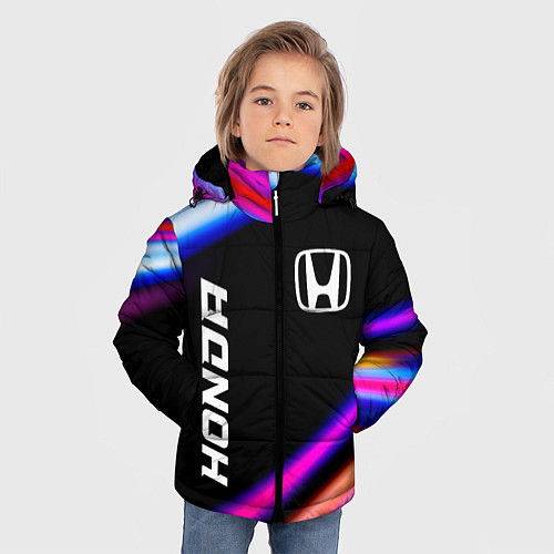 Зимняя куртка для мальчика Honda speed lights / 3D-Черный – фото 3