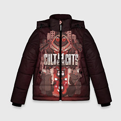 Куртка зимняя для мальчика Dark Cult Of The Cats, цвет: 3D-черный