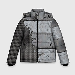Куртка зимняя для мальчика Броня на сетке, цвет: 3D-черный