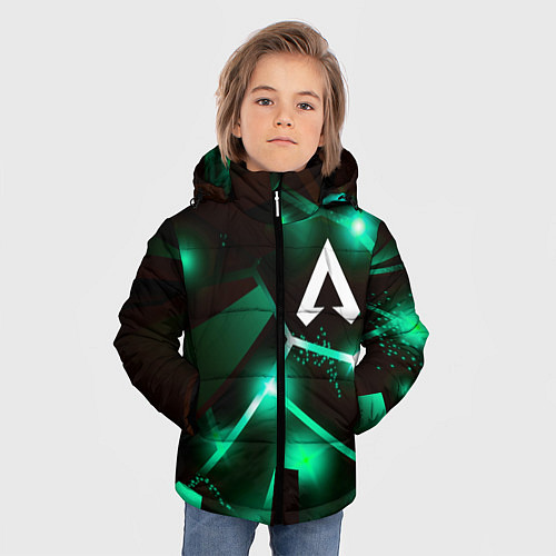 Зимняя куртка для мальчика Apex Legends разлом плит / 3D-Черный – фото 3