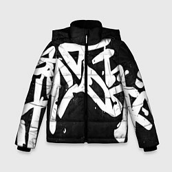Зимняя куртка для мальчика Иероглифы в стиле граффити